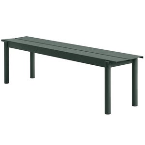 Linear Steel Bench 170x34 cm Dark Green 