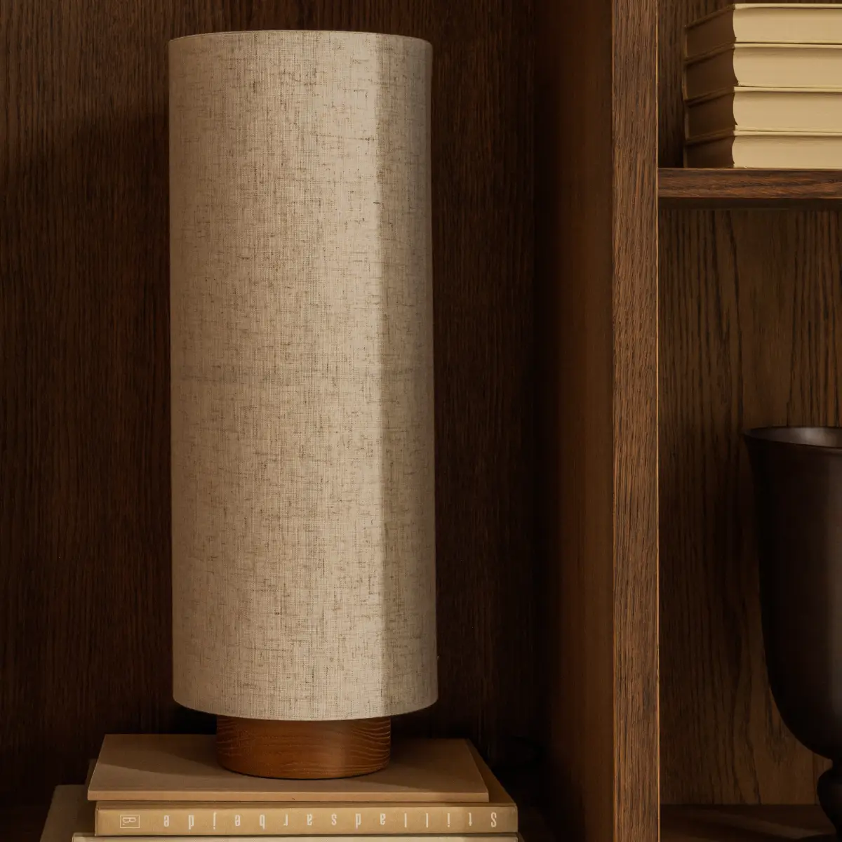 Hashira Table Lamp Linen Raw