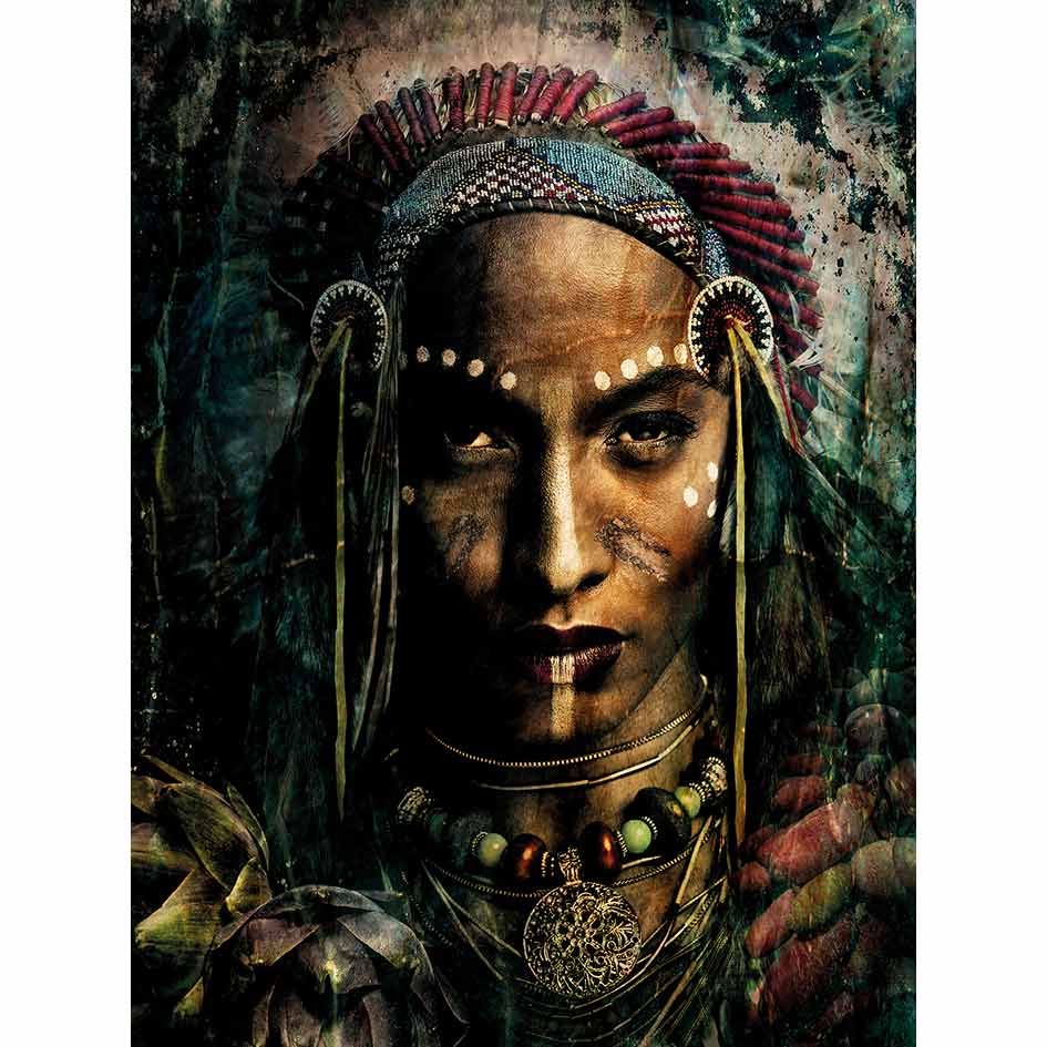 Wall Decoration Indian Portrait 100X150 Cm