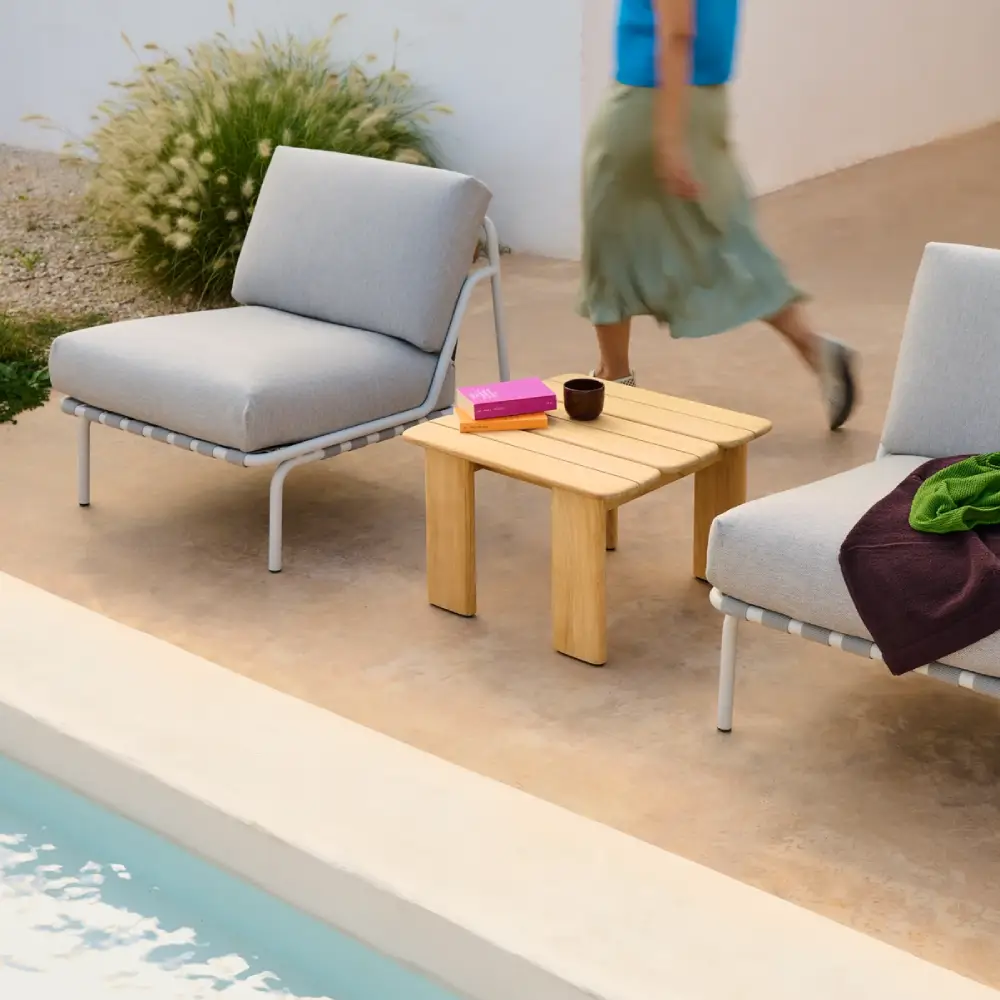 Coffee Table Teak 55x55 Assemble