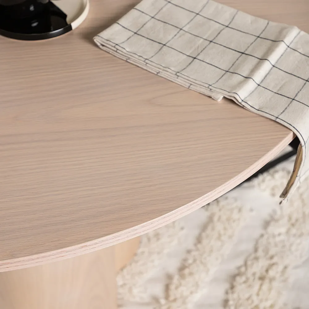 Olivia dining table 110 cm White plastered