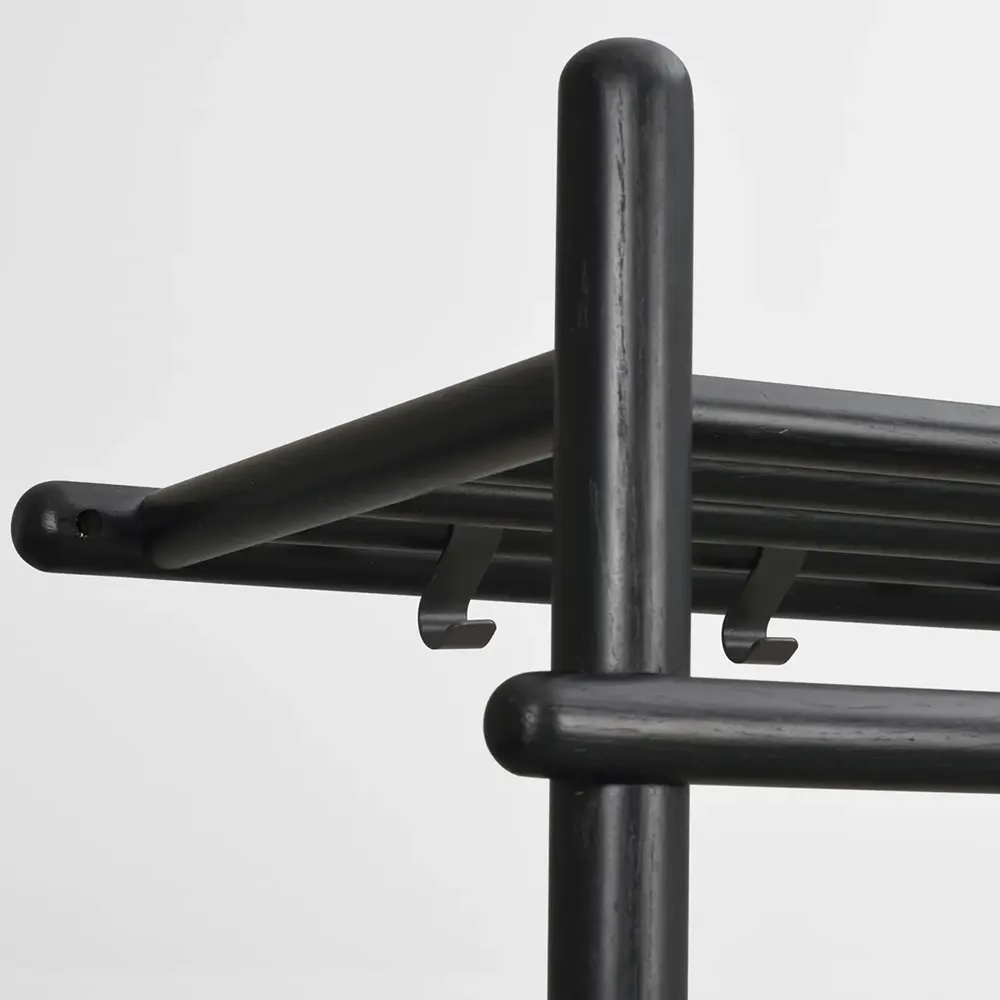 Milford clothes rack black oak