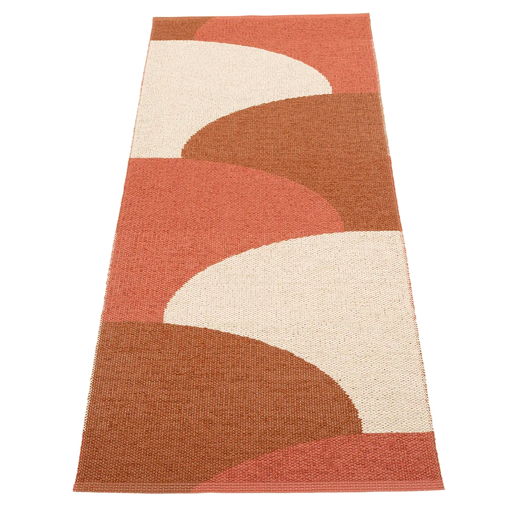 Hill carpet Brick/Rust/Cream 70 x 180cm