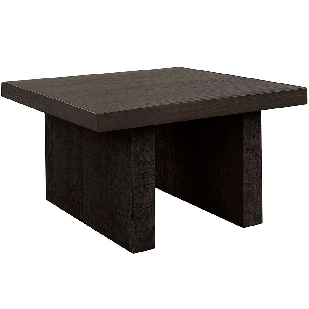 Plinth Coffee table 75X75 Dark brown
