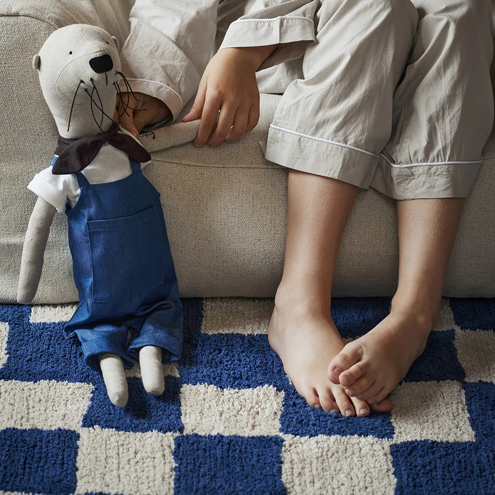 Washable Rug Mara Deep Blue