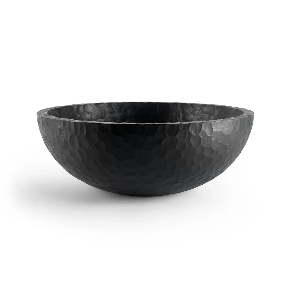 Chopped XL bowl black lacquered mahogany
