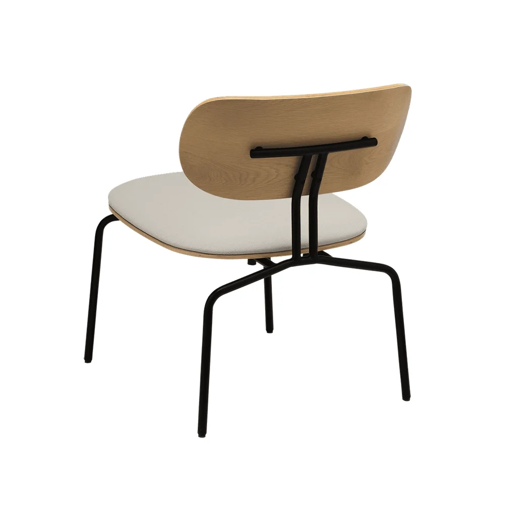 Curious Lounge Chair Oak/Black White Sands