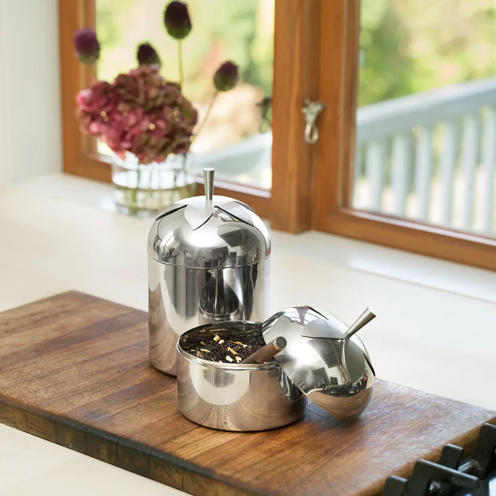 Blad Coffee and Tea Jar Steel Small