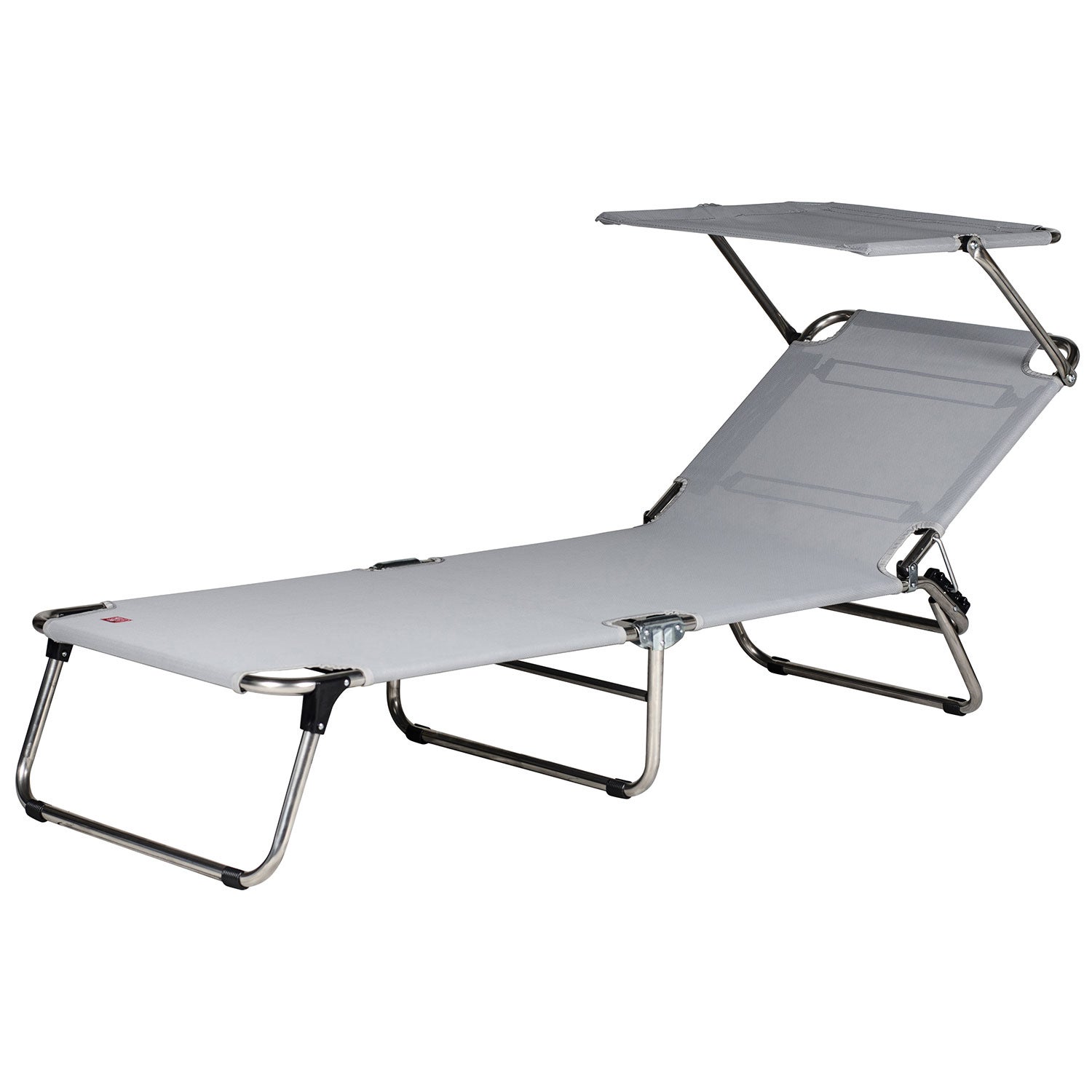 Amigo sunbed top grey aluminium/textilene
