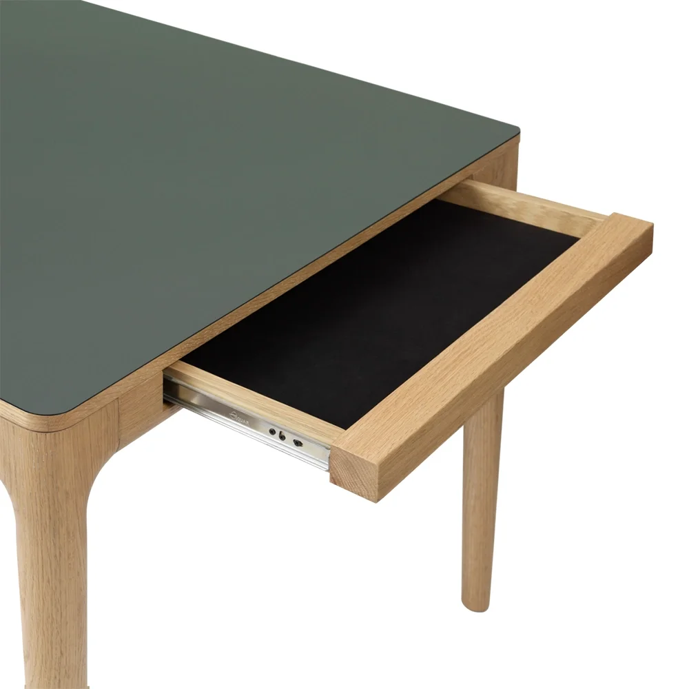 Heart'n'Soul Dining table 200/300x90x75 Oak/moss green