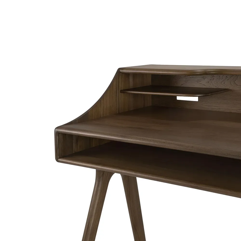 Desk in Teak Flow Wild Brown