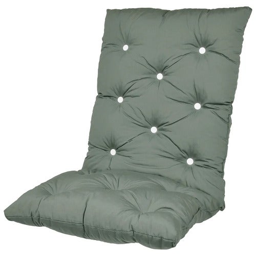 High Flock Cushion Green