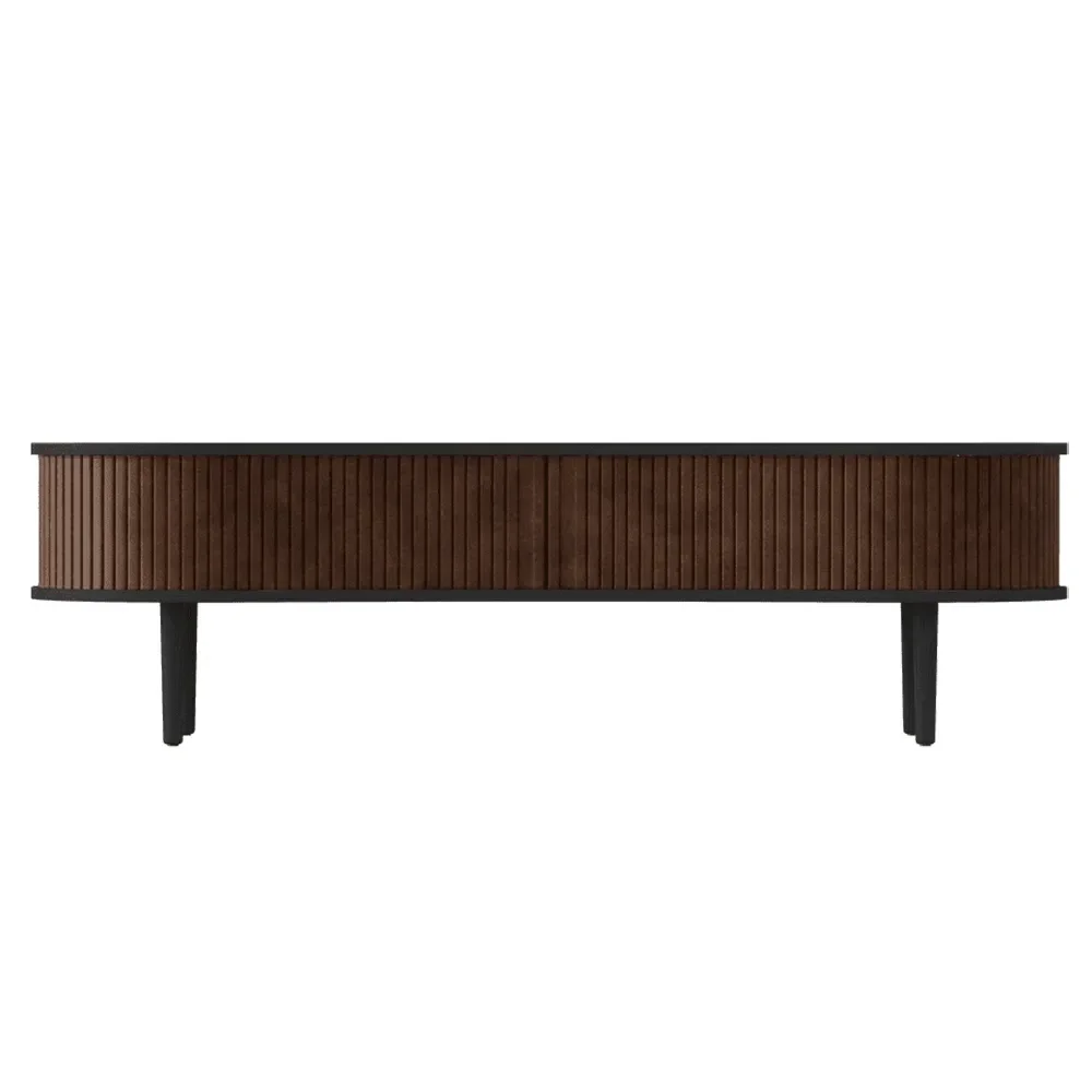 Audacious  TV stand Black Oak/Hazelnut