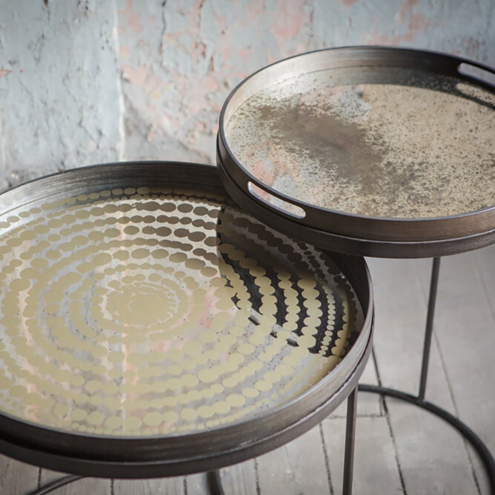 Beads mirror tray Ø61 cm