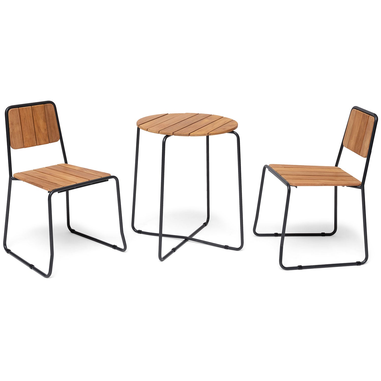 Oasis chair teak 2-pack brown teak 