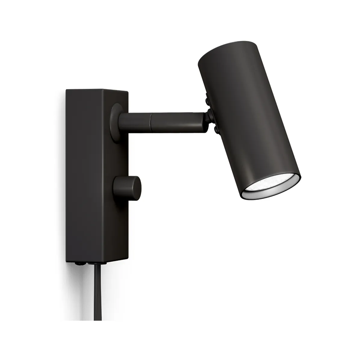 Cato wall lamp single metal matt black
