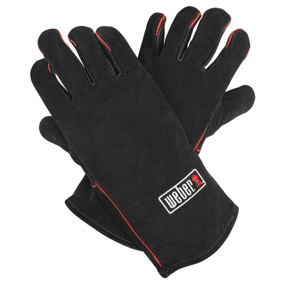 Leather barbecue gloves