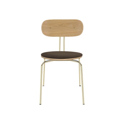 Curious Dining Chair Oak/Brass Mocca