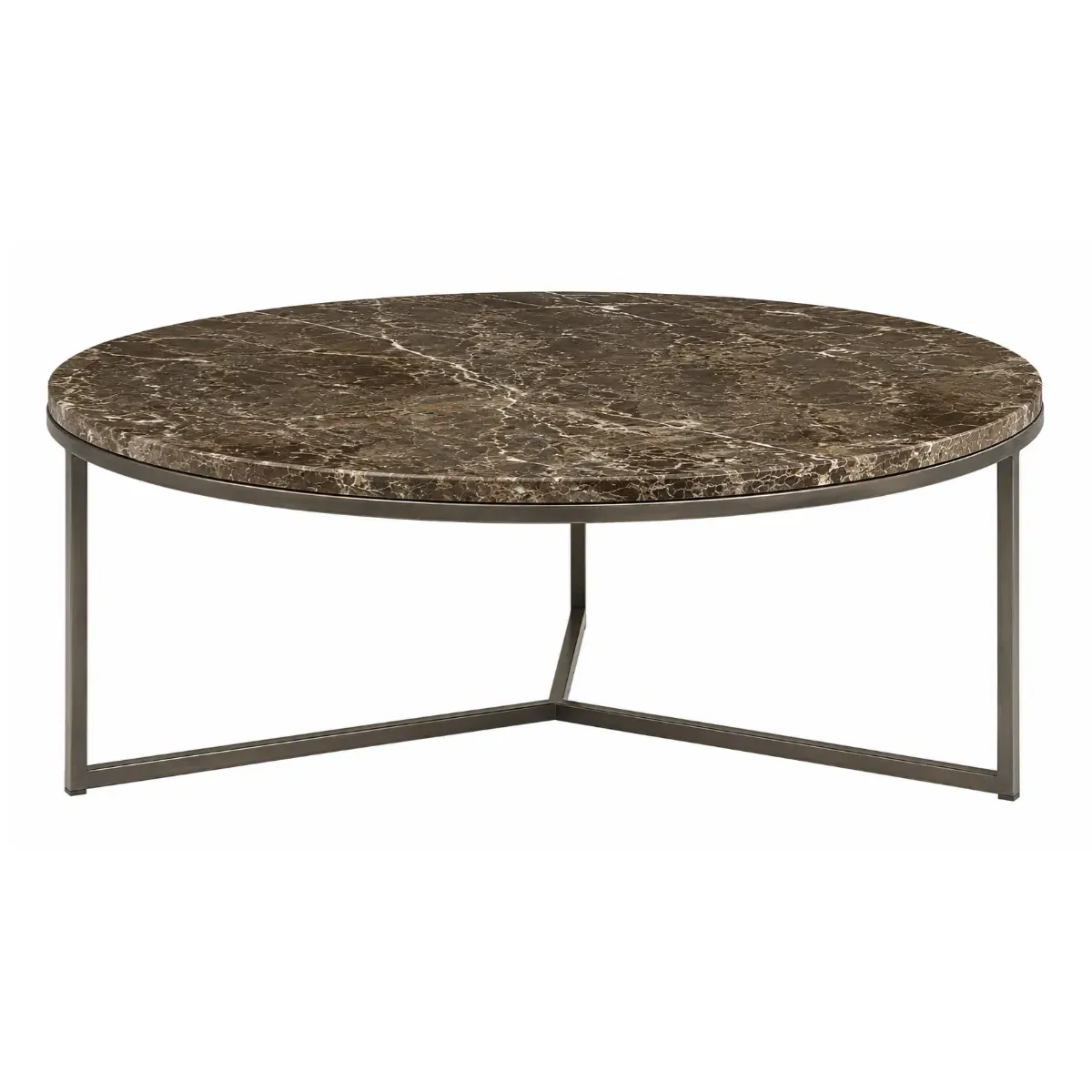 Marble Side Table Cedes Marble Ø 100 cm Ash brown