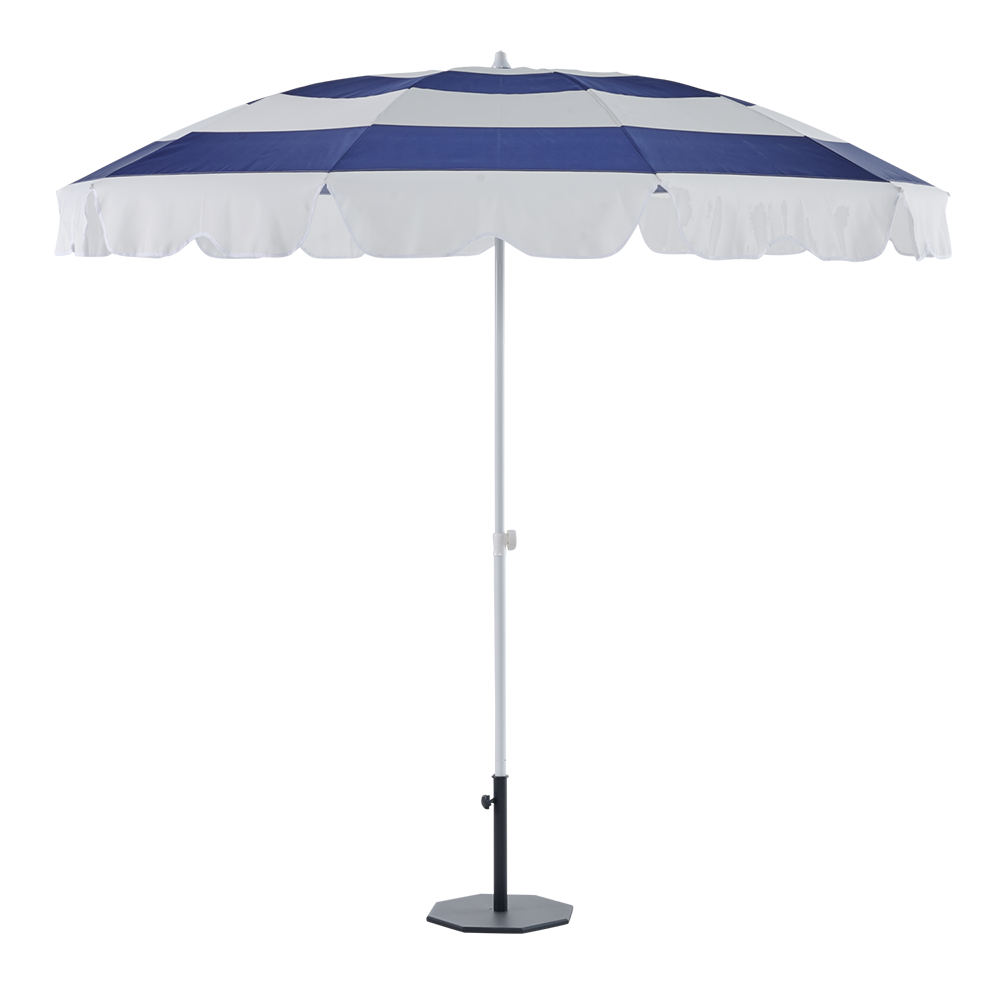 Follina beach umbrella 240 cm Blue-White stripe