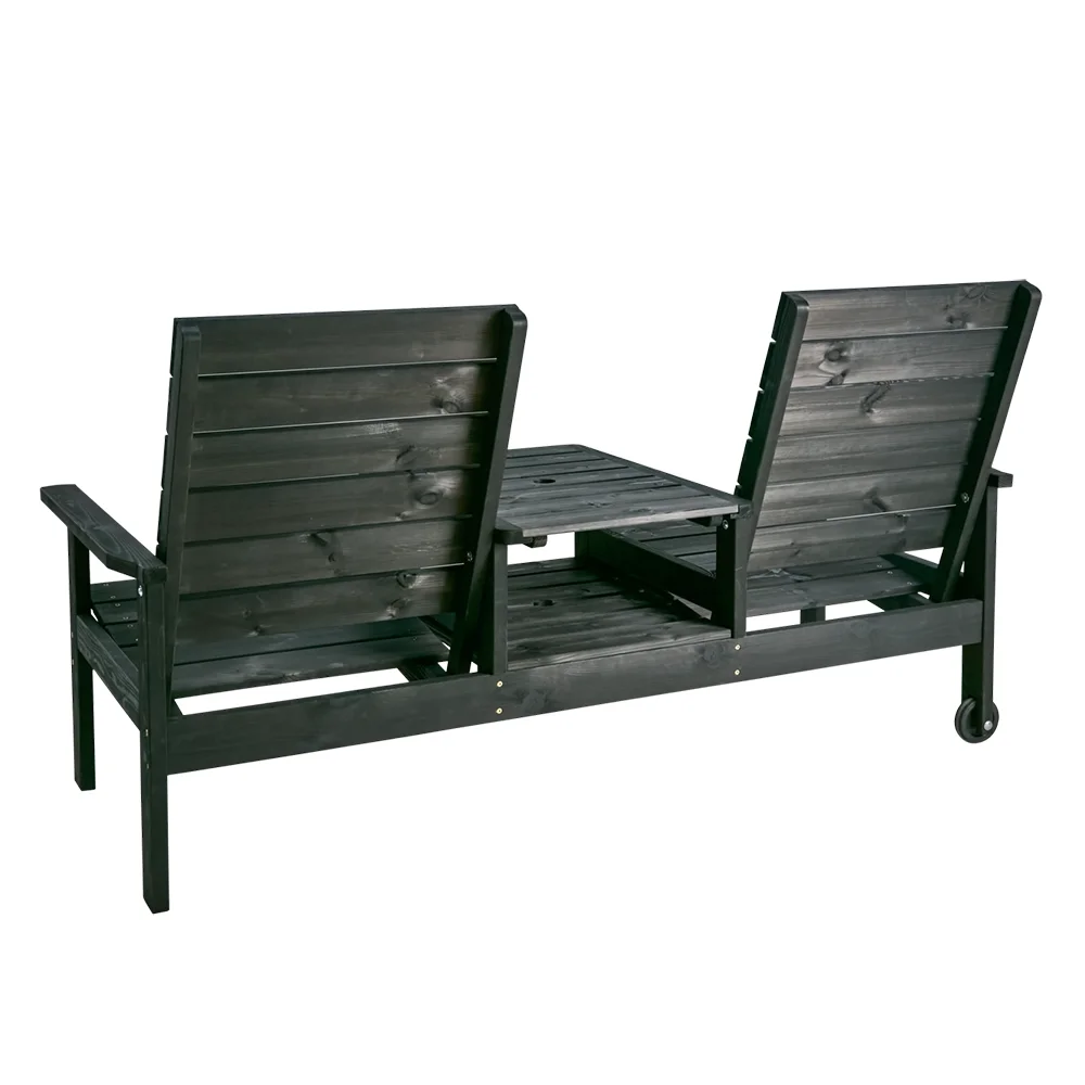 YOU and ME 2-seater sofa Black