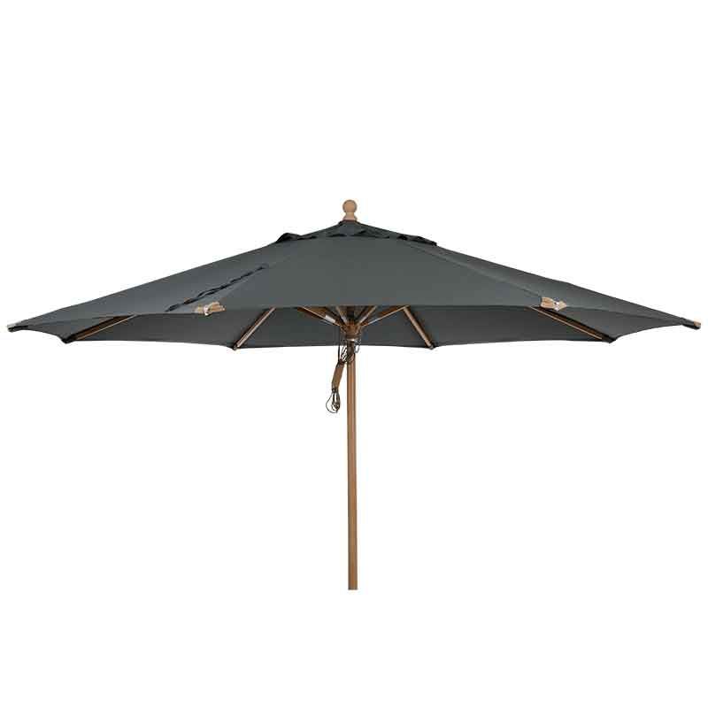 Parma wooden parasol 350 cm grey