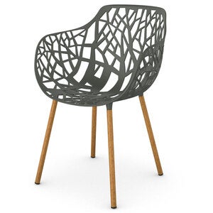 Forest armchair with Iroko legs 
