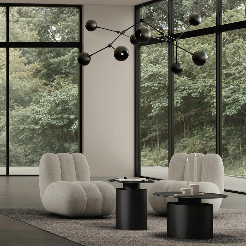 Pillar Table, Low - Burned Black