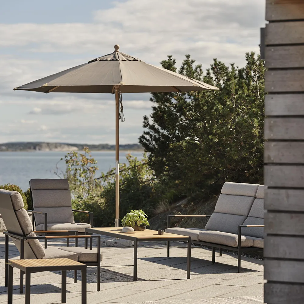 Reggio wooden parasol 300 cm FSC Taupe