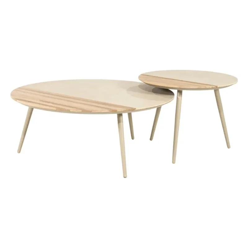 Diago (set of 2) 80x80x32 cm / 50x50x39 cm teak natural