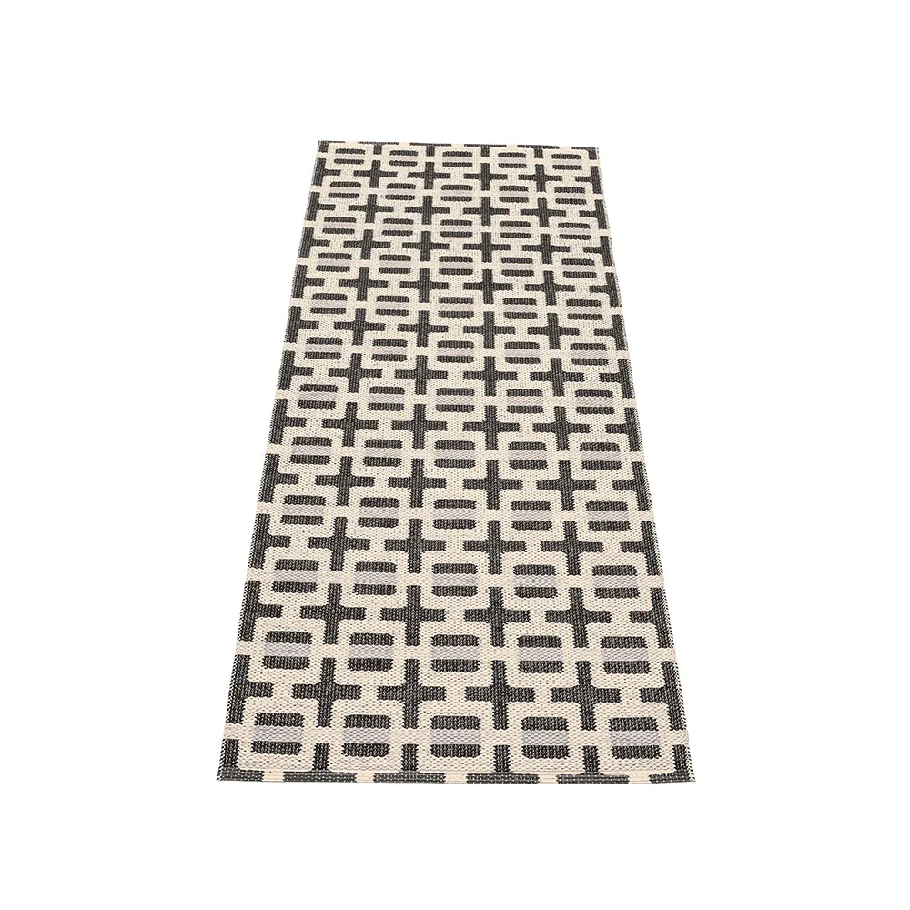 Tom rug Black/Cream/Warm Grey 70 x 180 cm