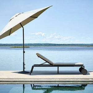 Samvaro sun lounger anthracite Pearl Grey