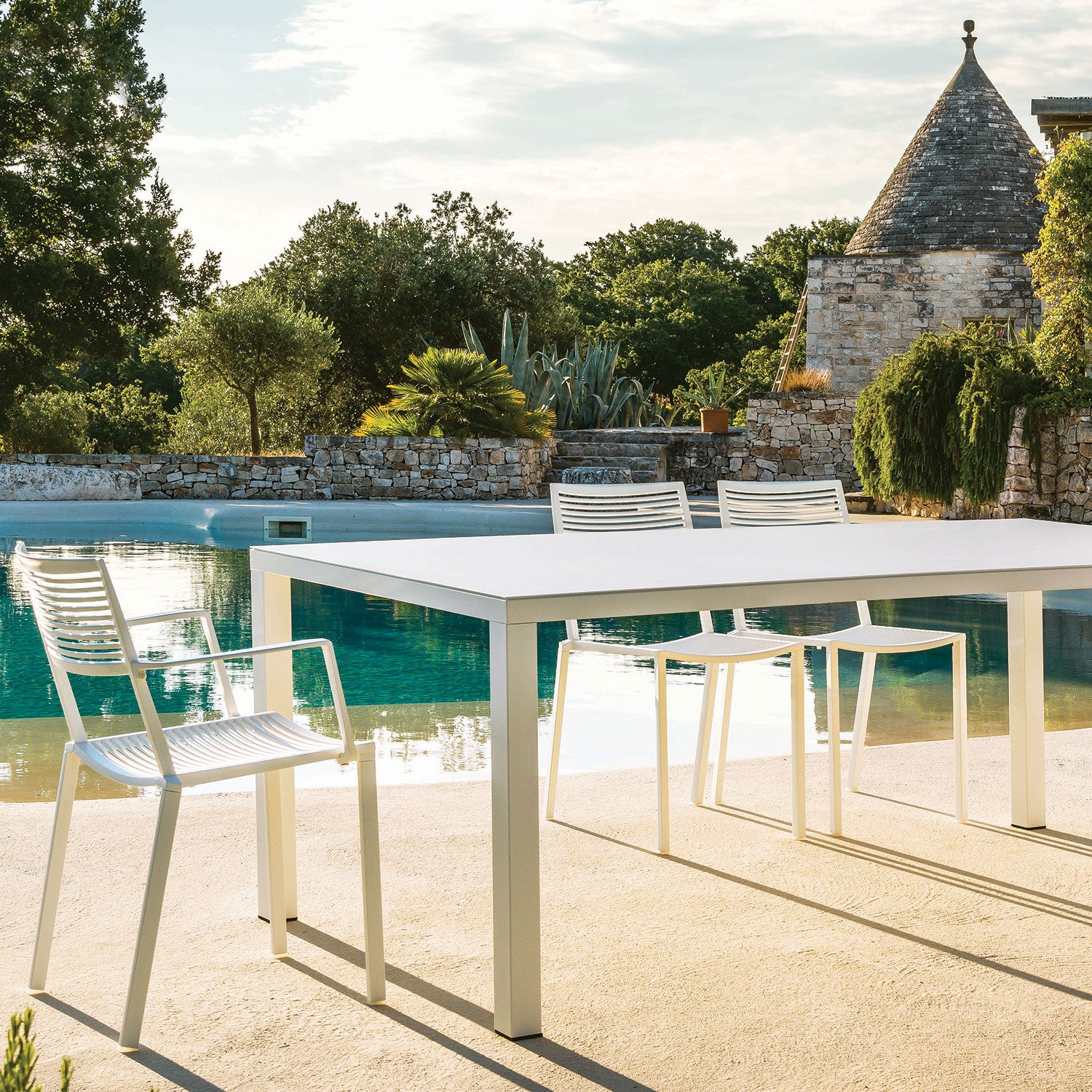 Easy Armchair Stackable Creamy White