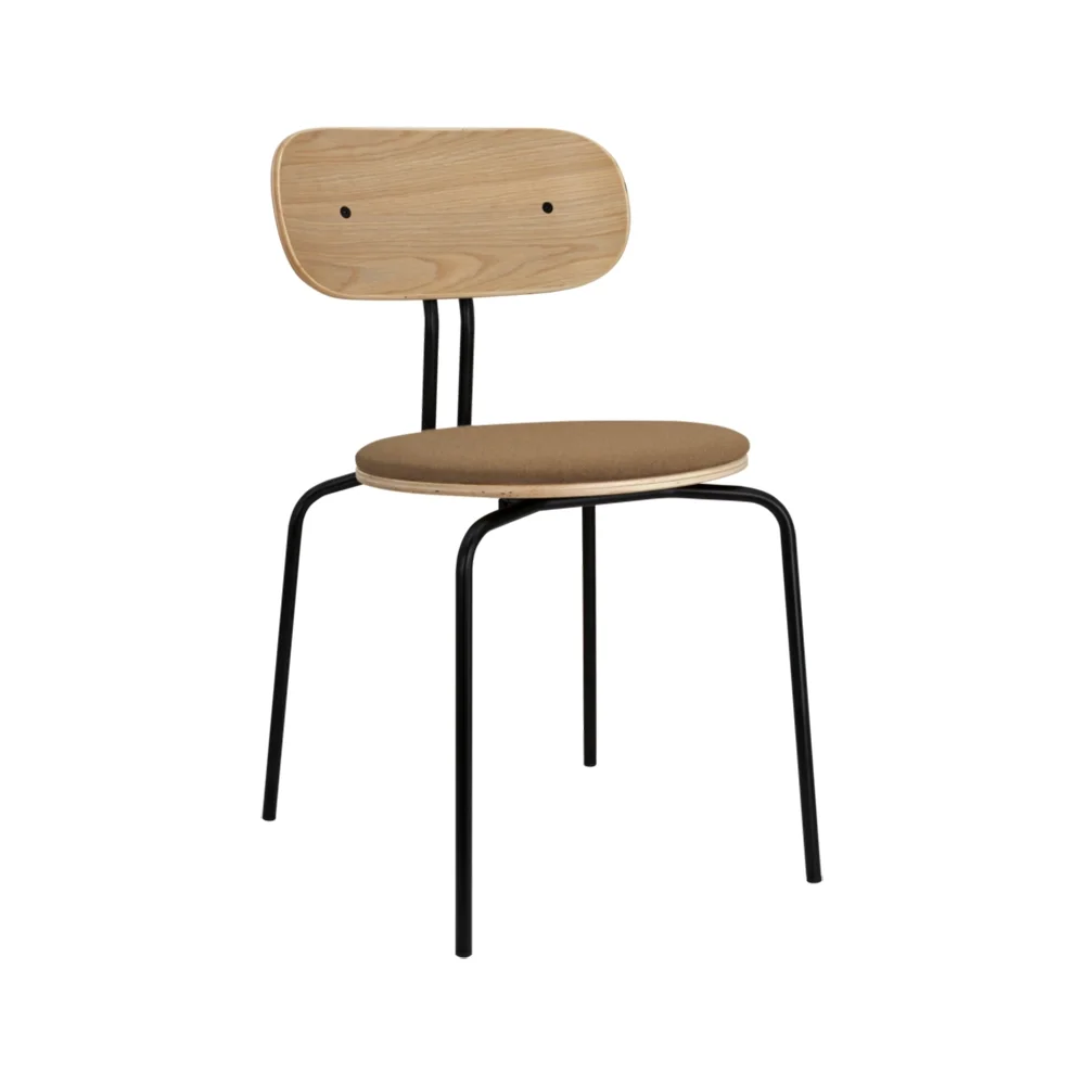 Curious Dining Chair Oak/Black Metal Caramel