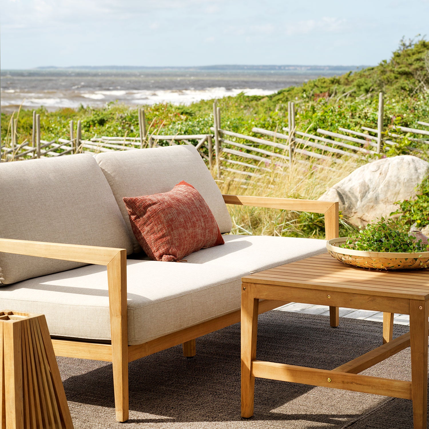 Populär 2.5-seater sofa natural/black teak 