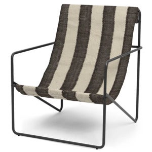 Desert Lounge Chair Black/Off-white/Chocolate