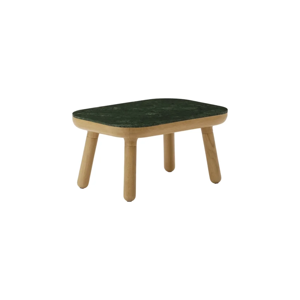 Paff Side Table Oak/Green Marble