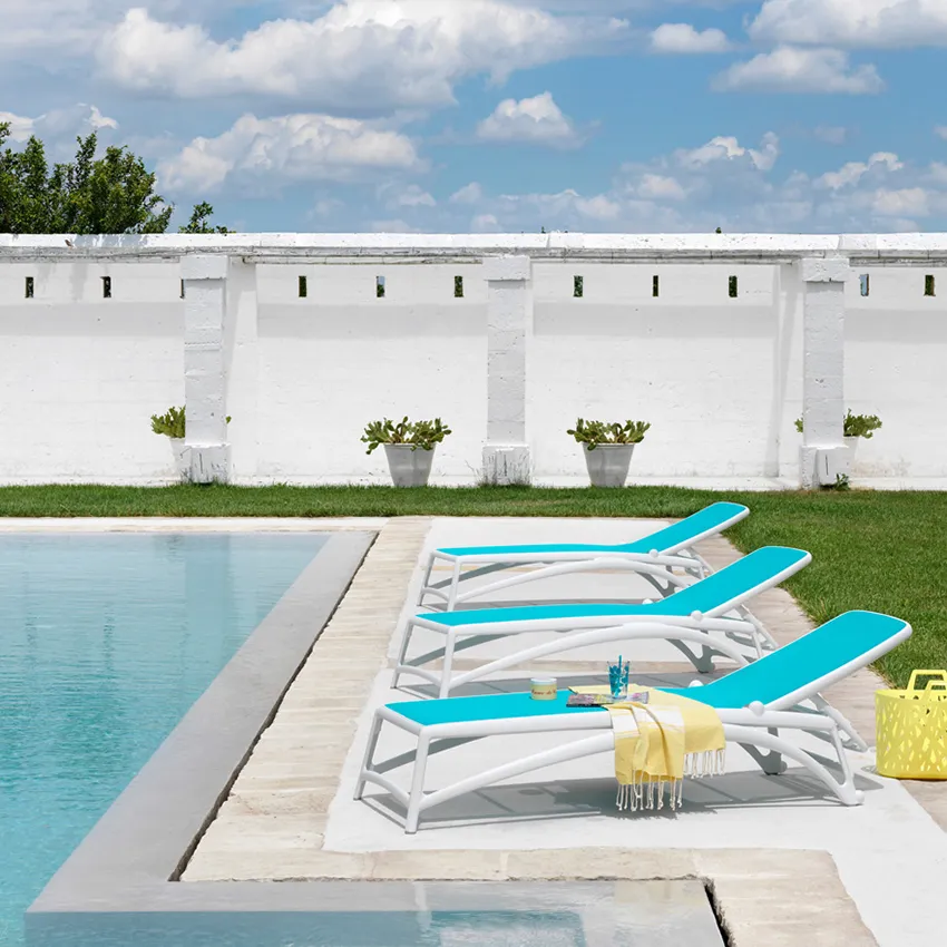 Atlantico sunbed White-Celeste