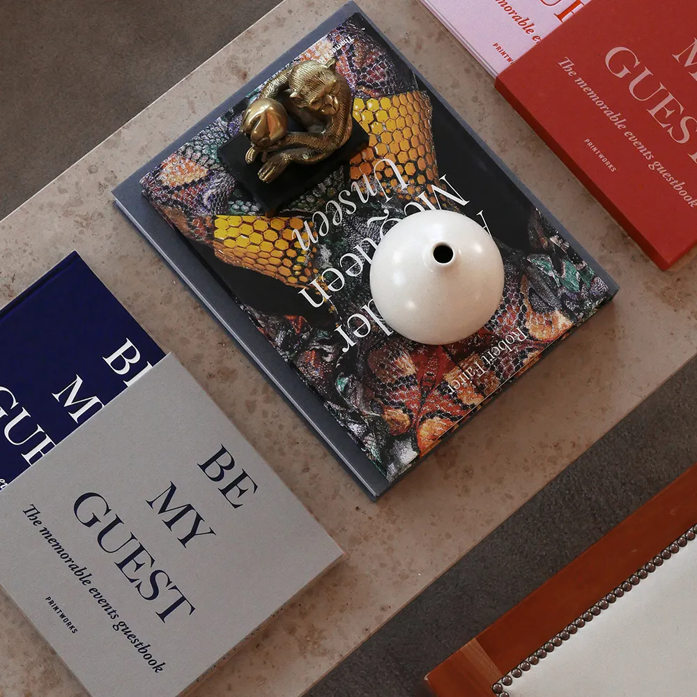 Guest Book - Grey/Navy