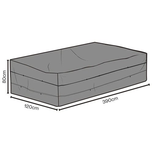  Furniture cover 390x120x80 cm Black breathable