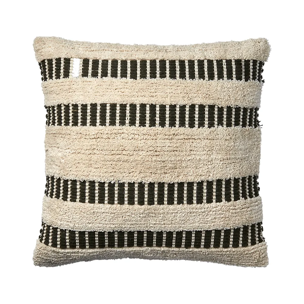 ANNA Cushion cover Off white/green