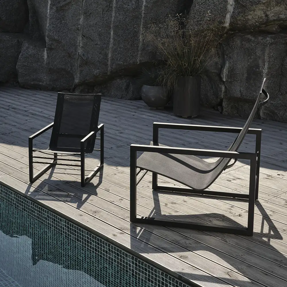 Vevi lounge chair black / black