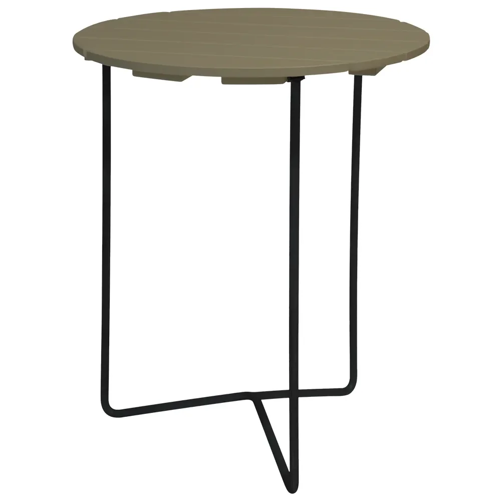 Table 6B 60 Green lacquered oak / black stand