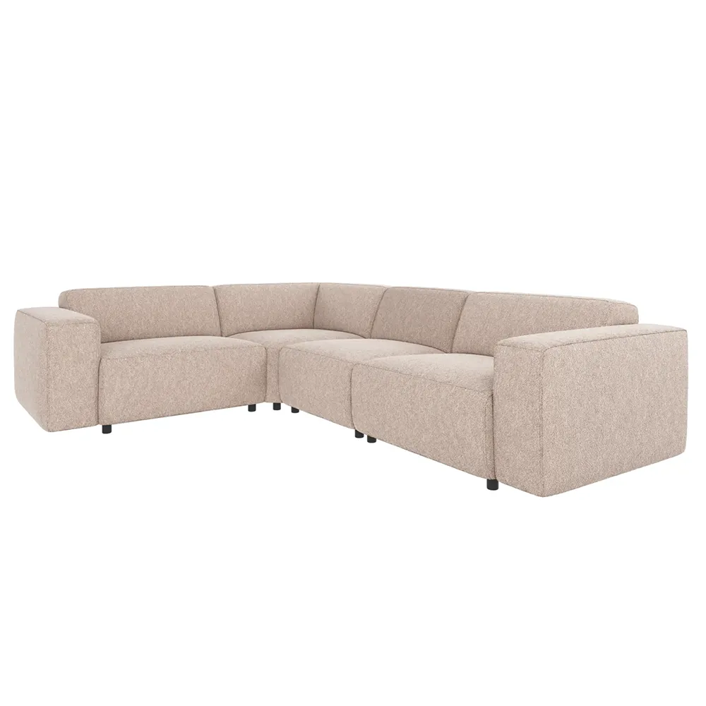 Willard corner sofa 2+3-seater fabric Alice light beige