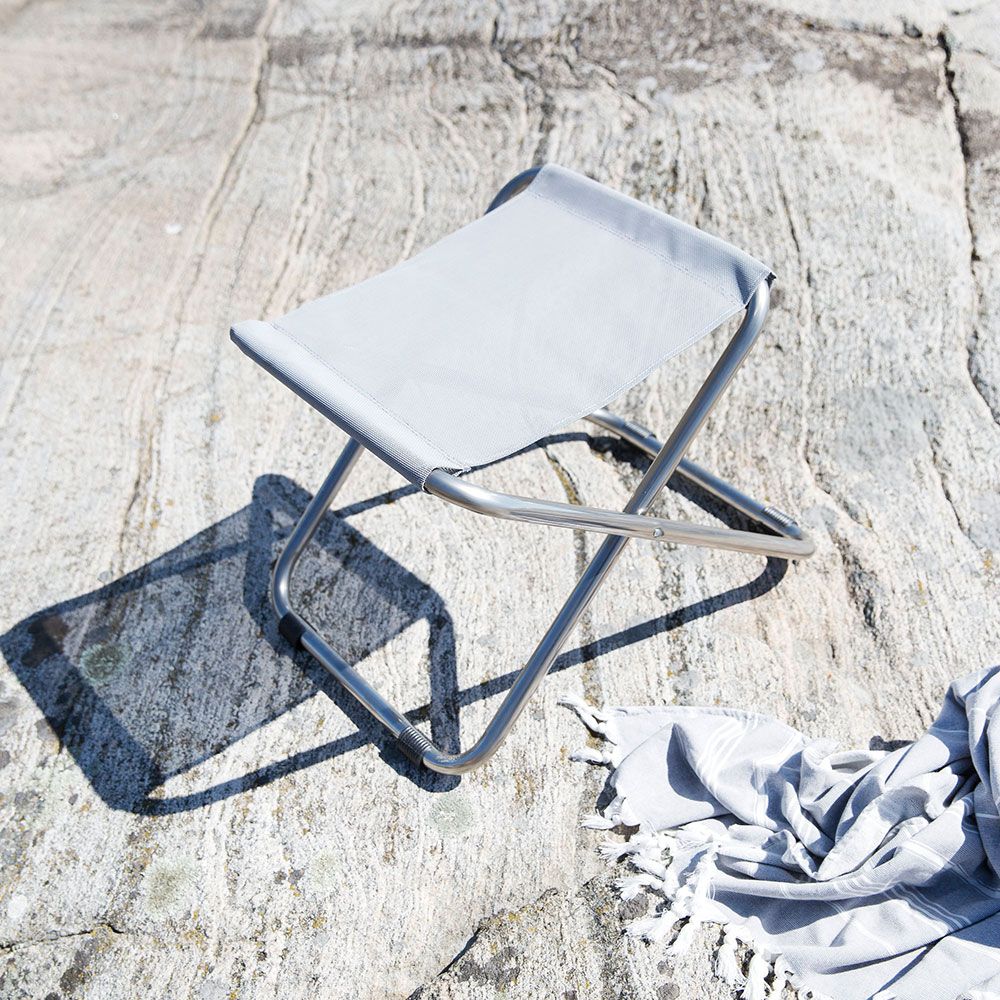 Chico footstool white aluminium/textile