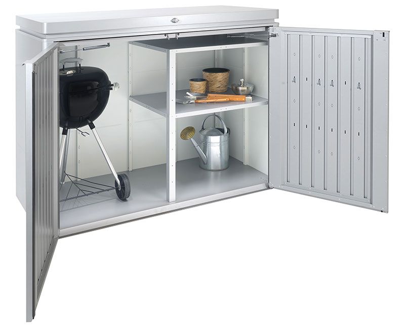 Highboard storage box 200cm quartz grey Biohort