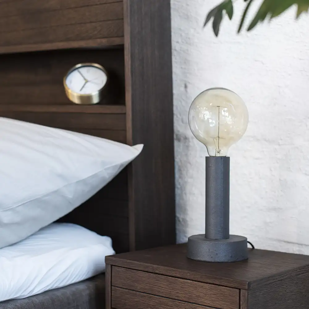 Trace Bedside table wall-hung Smoked oak