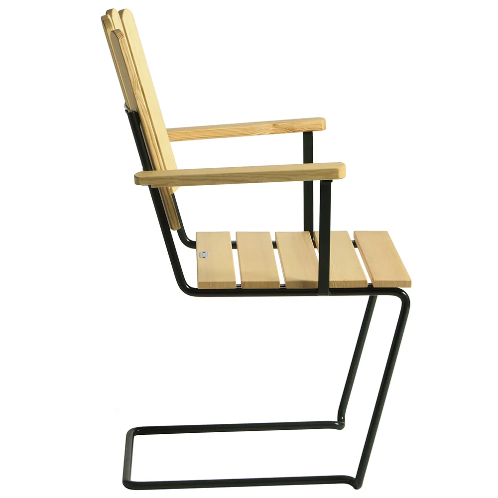 A2 Armchair Oiled pine /Green frame