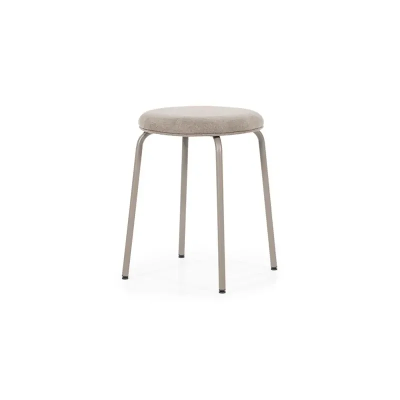 Skola stool 37x37x48 cm metal taupe