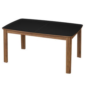 SM107 Dining table 101x160-316-368 cm Oiled walnut - Black Nanolaminate.